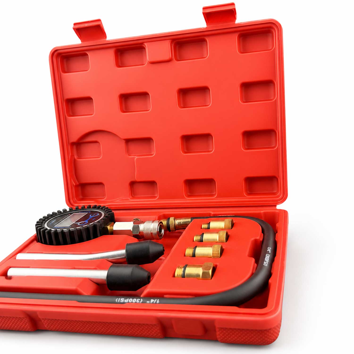 Compresmetru benzina cu manometru digital 8 piese GEBO TOOLS