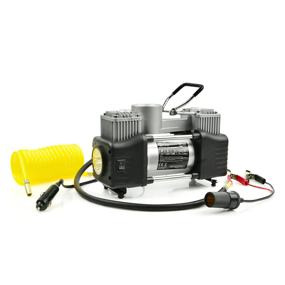 Compresor auto 12V 250W cu lanterna, GEKO
