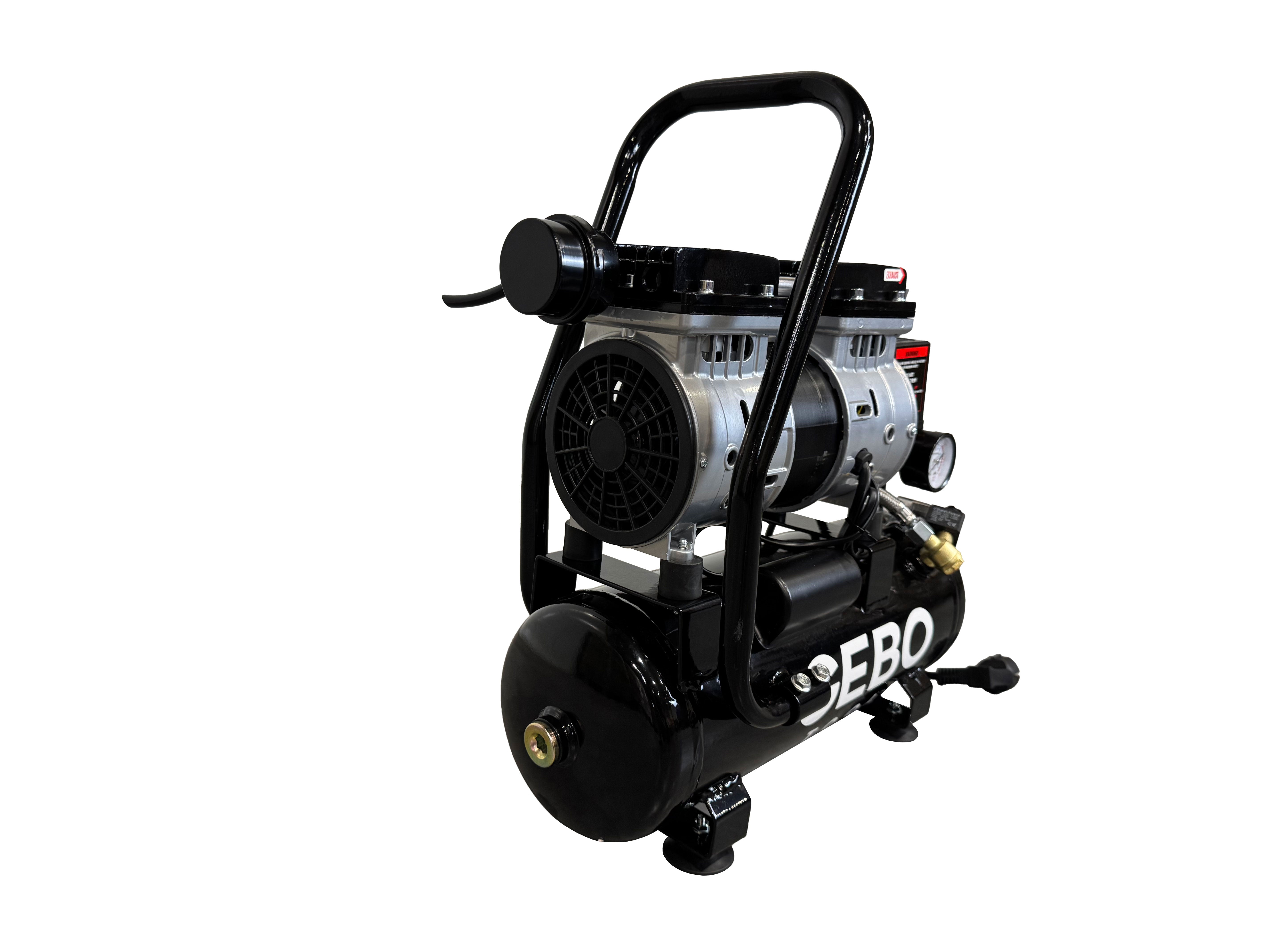 Compresor silentios cu zgomot redus fara ulei 9l GEBO TOOLS