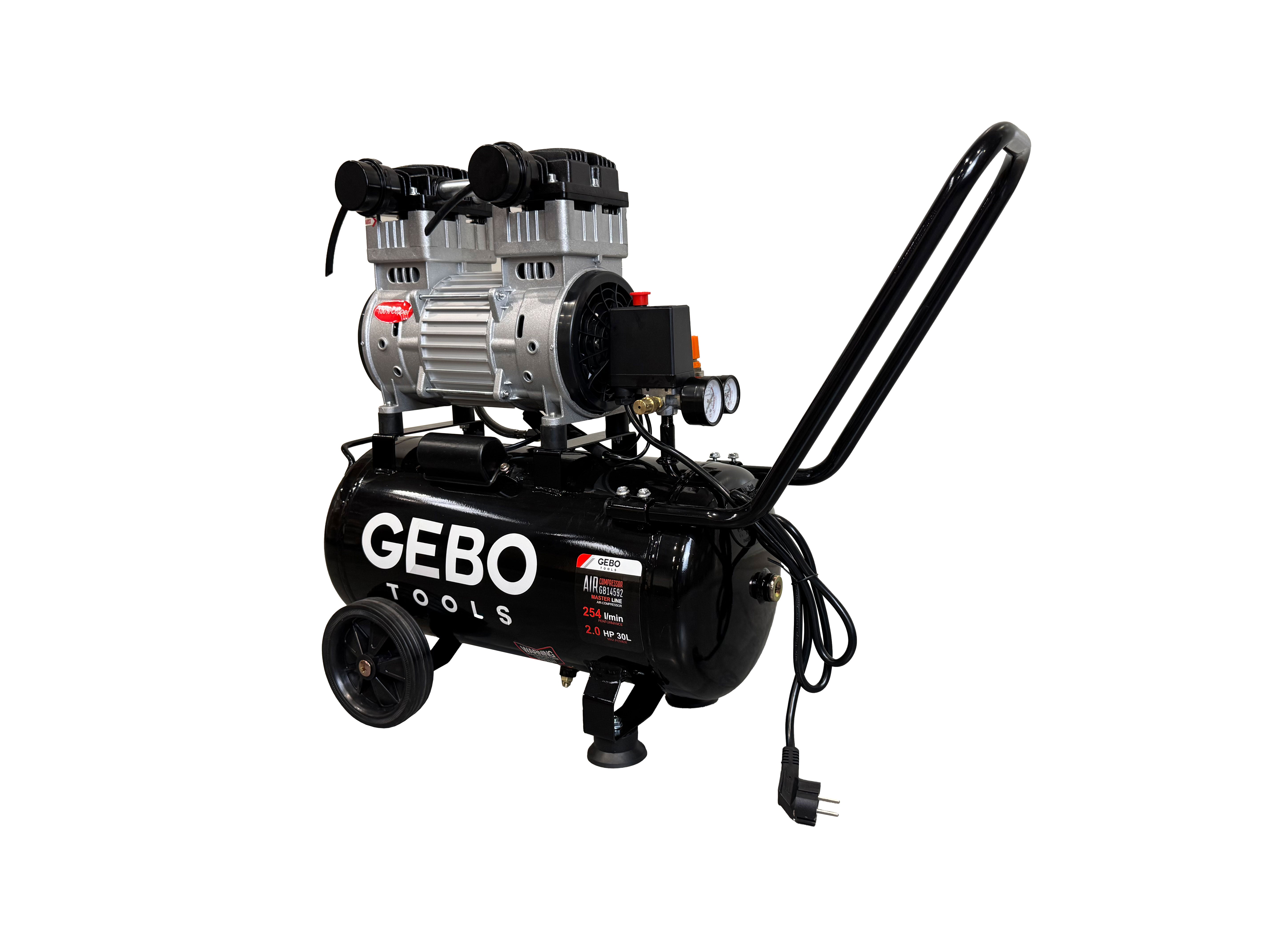 Compresor silentios fara ulei 30l GEBO TOOLS