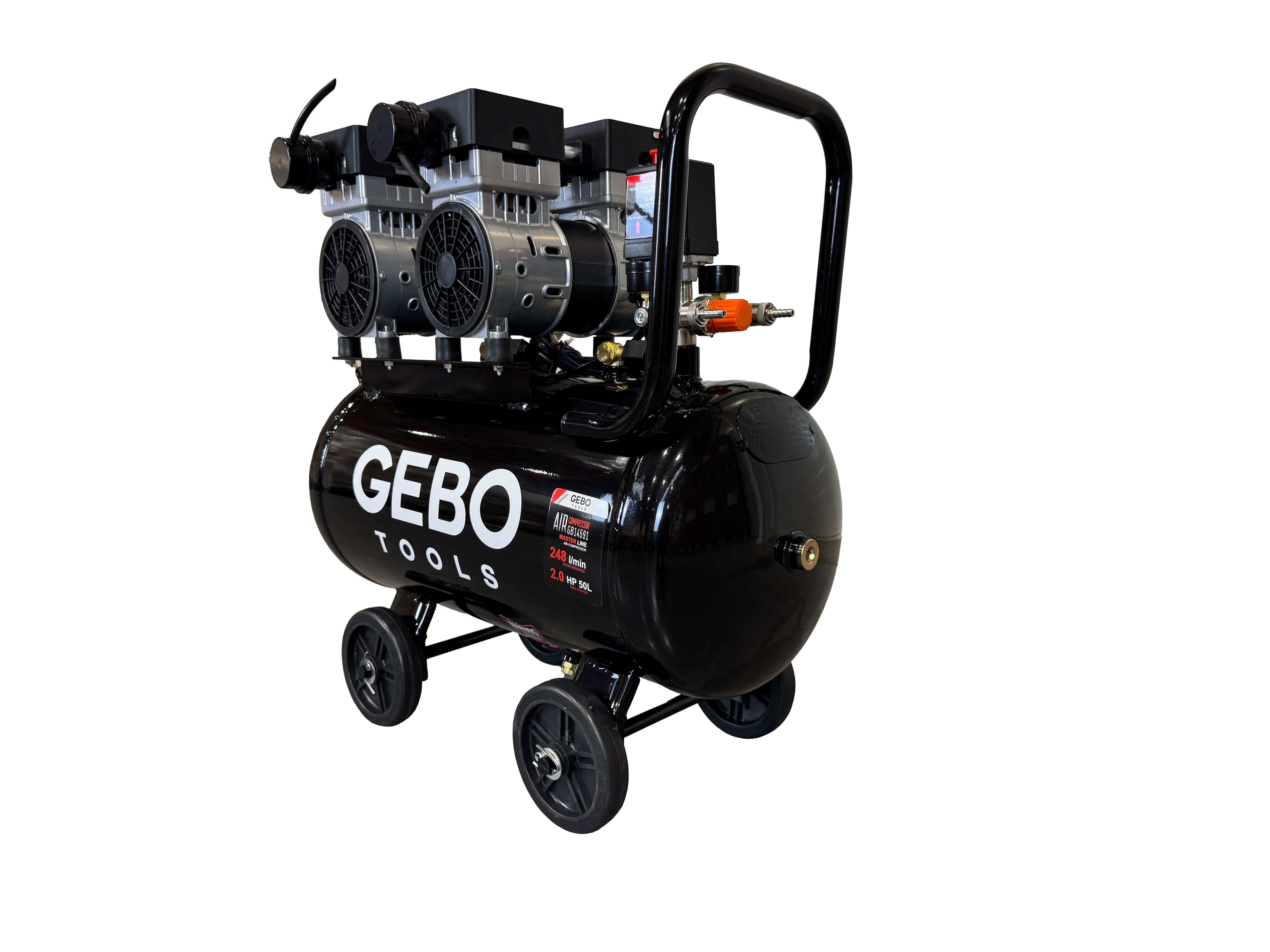 Compresor silentios fara ulei 50l GEBO TOOLS