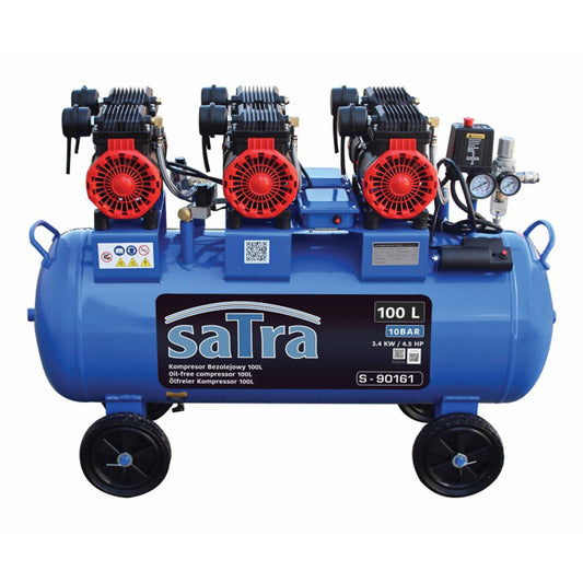 Compresor silentios zgomot redus fara ulei 100l 3400W SATRA
