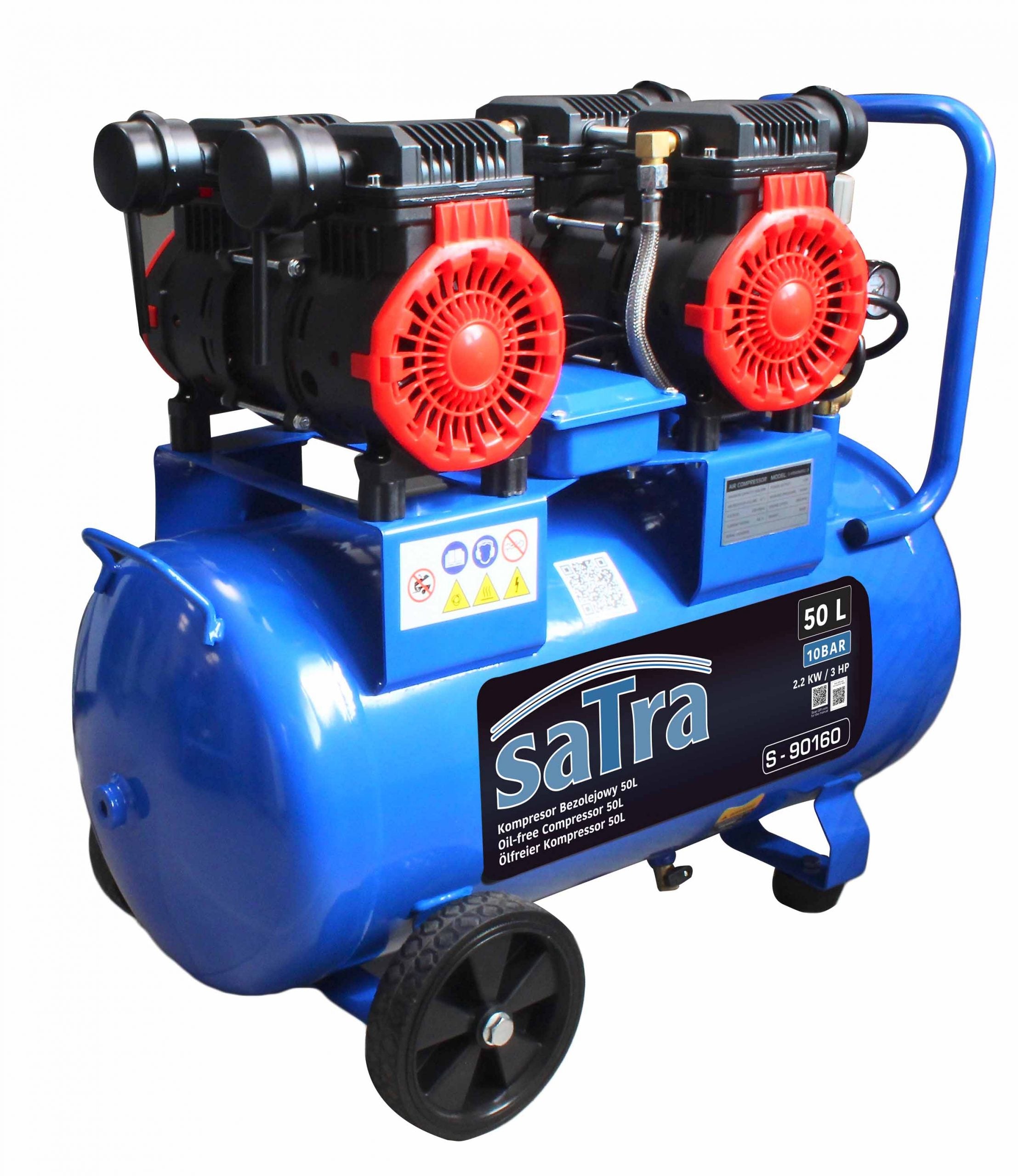 Compresor silentios zgomot redus fara ulei 50l 2200W SATRA