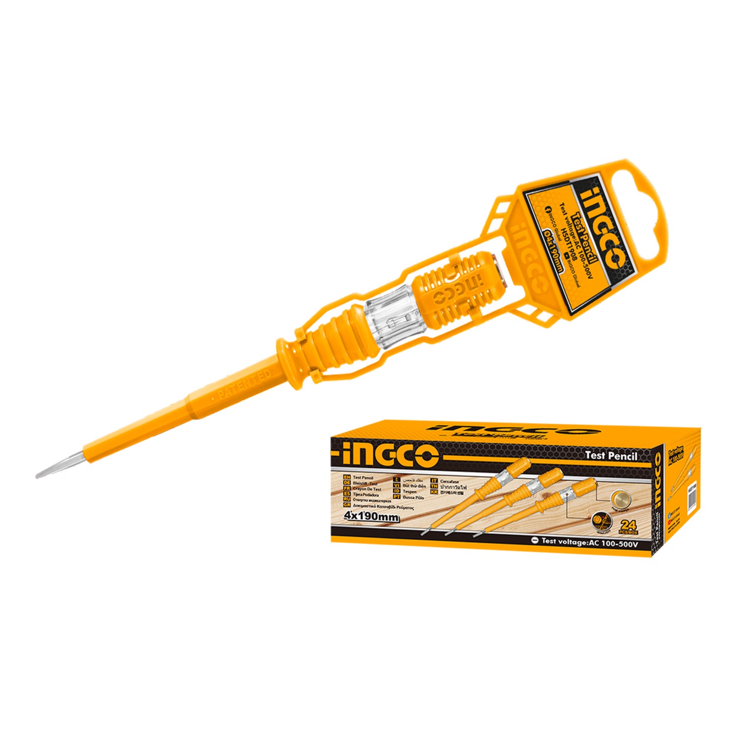 Creion tester de tensiune 100-500v INGCO