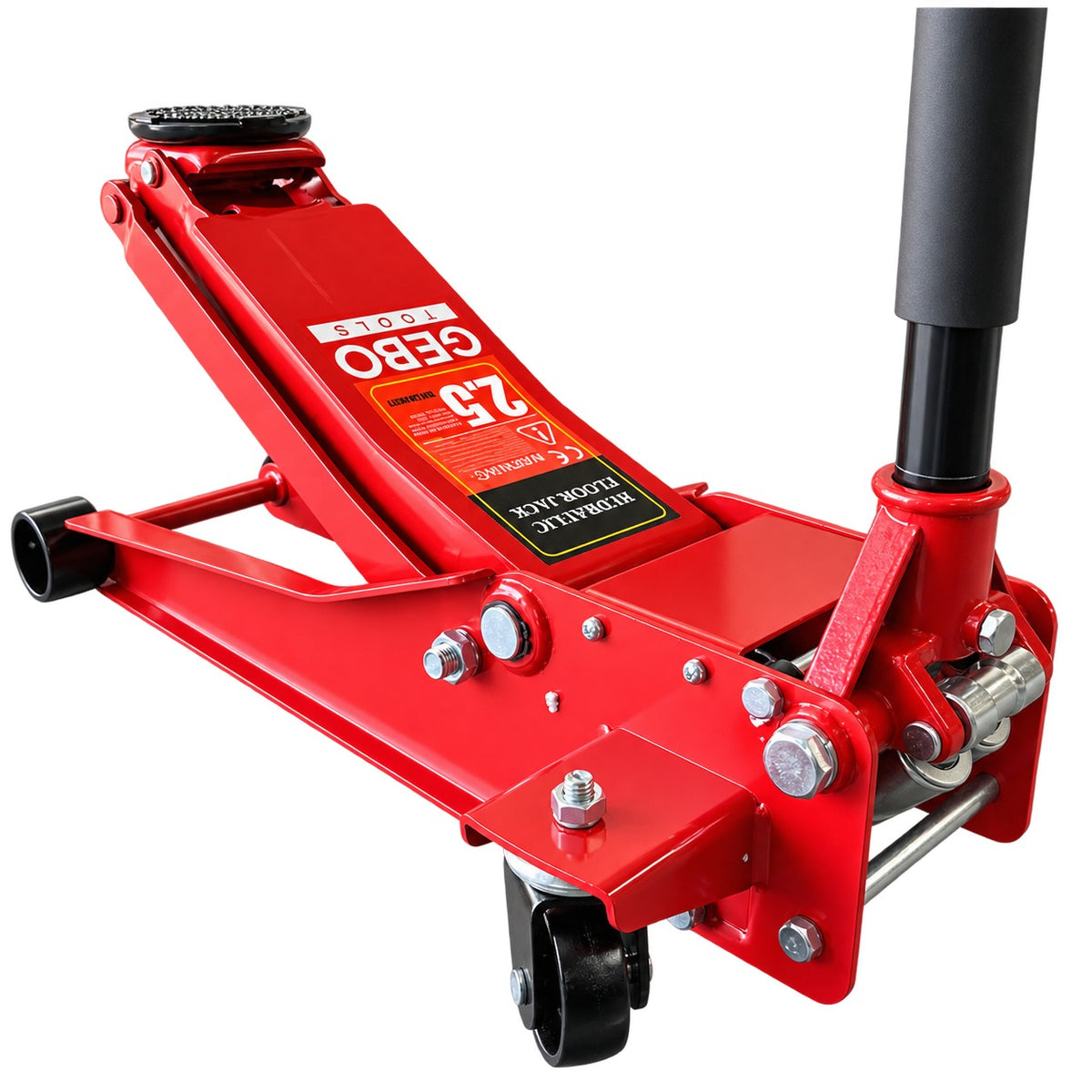 Cric hidraulic cu dublu cilindru tip crocodil cu talie joasa 2.5T 78-495mm GEBO TOOLS