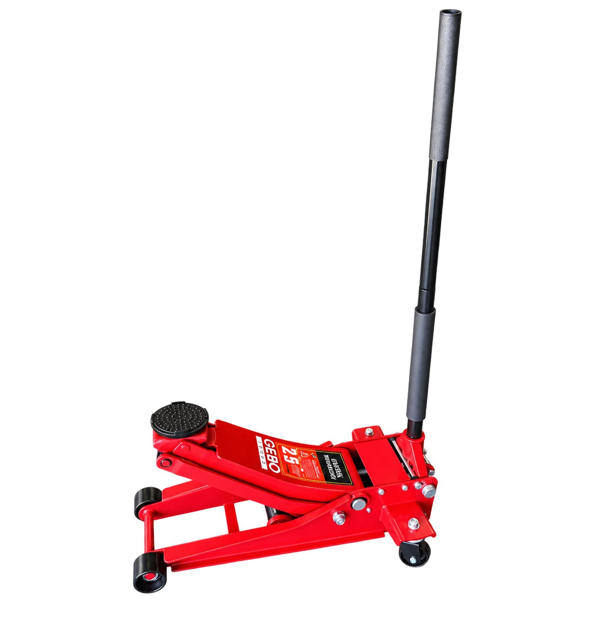 Cric hidraulic cu dublu cilindru tip crocodil cu talie joasa 2.5T 78-495mm GEBO TOOLS