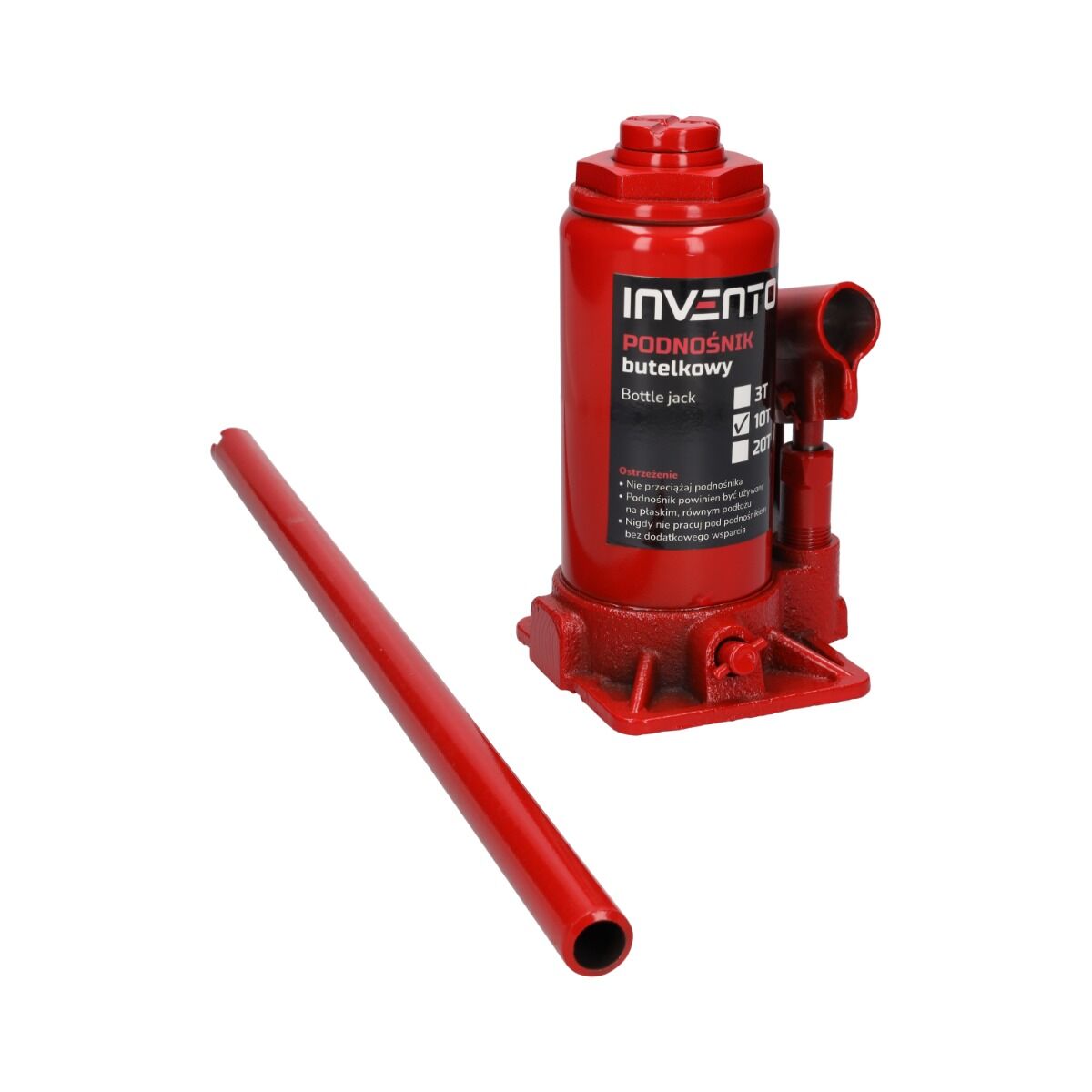 Cric hidraulic cilindric tip butelie de 10T INVENTO