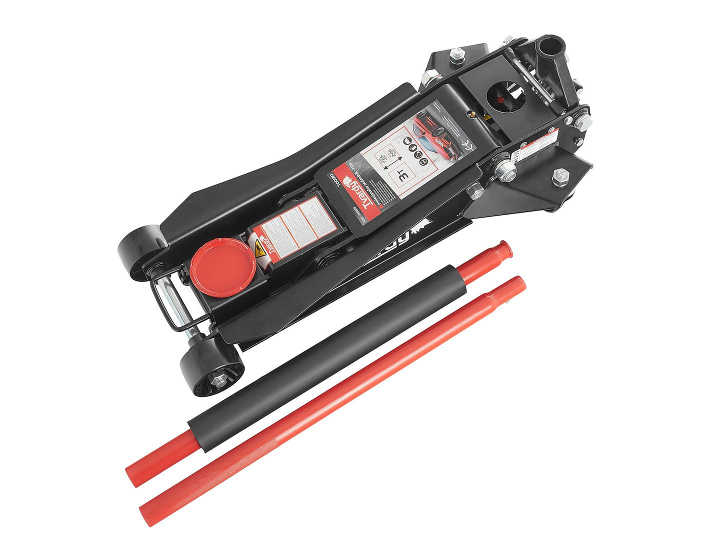 Cric hidraulic cu dublu cilindru tip crocodil cu talie joasa si inaltator 2/3T 98-760mm