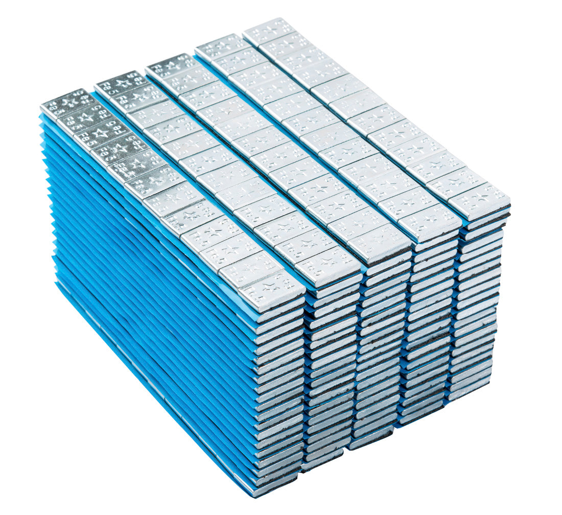 Cutie contragreutati autoadezive 5g EDGY FIVESTARS – zincate, otel, 100 fasii / 6kg pentru echilibrare roti