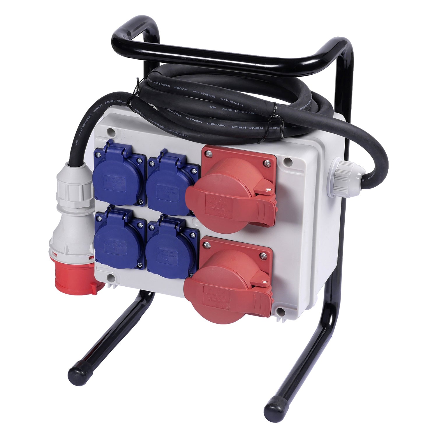 Cutie de distributie fluxon 16a cu 6 prize ip 44 cablu 2m pentru atelier si santier