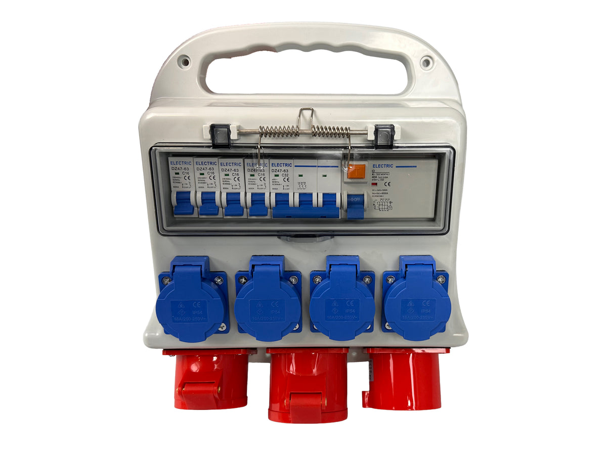 Cutie de distributie+protectie portabila 3x400V 4x230V IP44 GEBO TOOLS