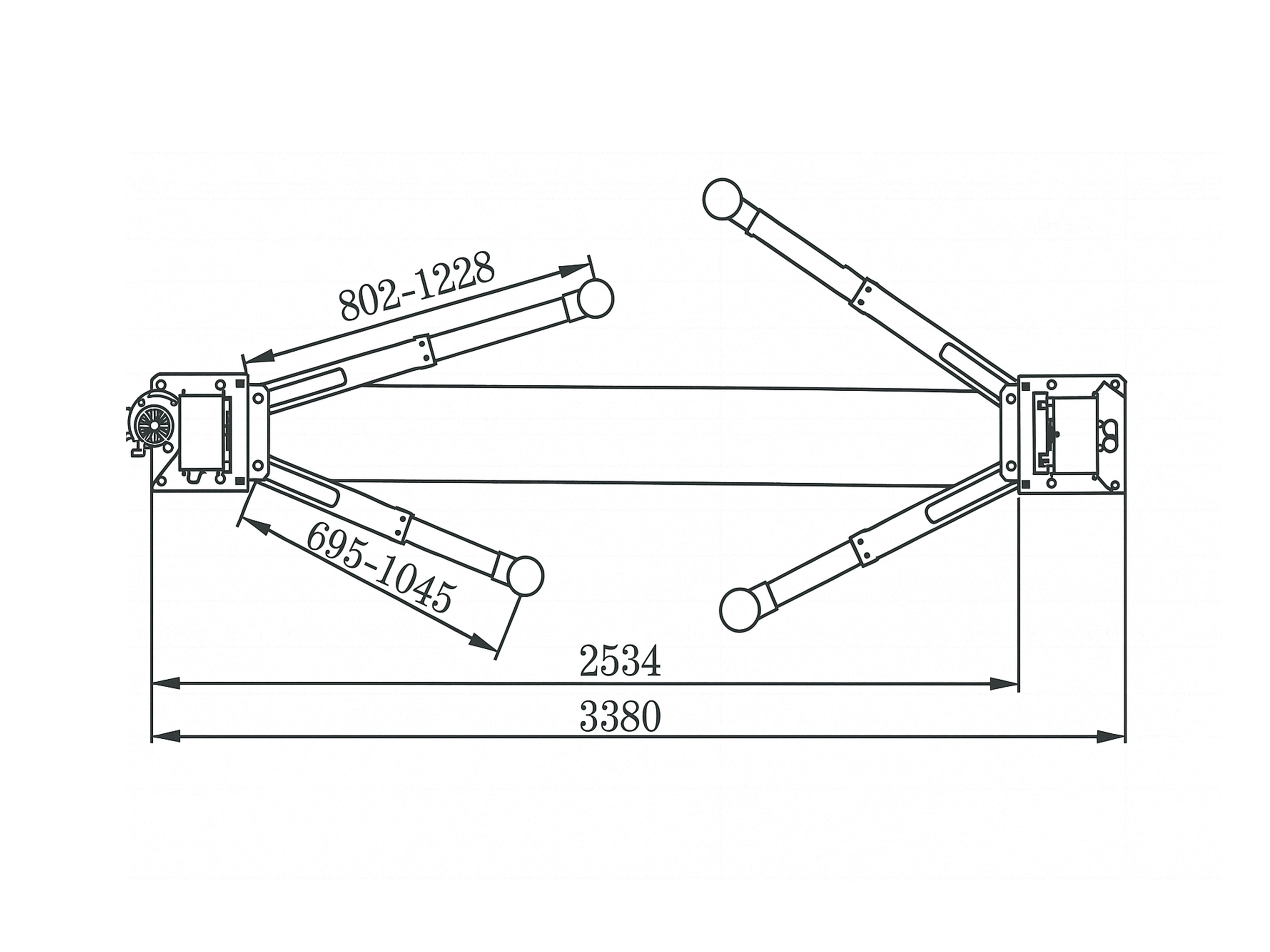 ELEVATOR AUTO 2 COLOANE 4T CU DEBLOCARE MANUALA ELECTROHIDRAULICA 230V + ULEI GRATIS