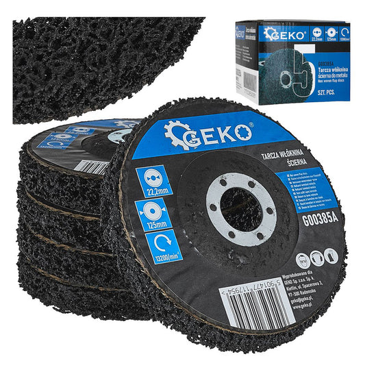 Disc abraziv 125 x 22.2 mm clean&strip pentru curatare metal, otel inoxidabil si plastic, GEKO