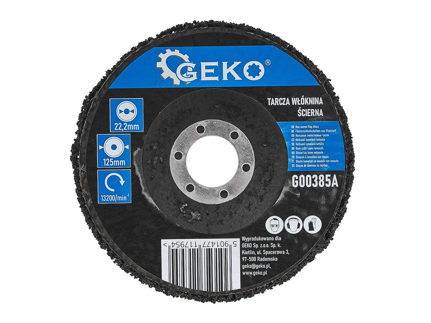 Disc abraziv 125 x 22.2 mm clean&strip pentru curatare metal, otel inoxidabil si plastic, GEKO