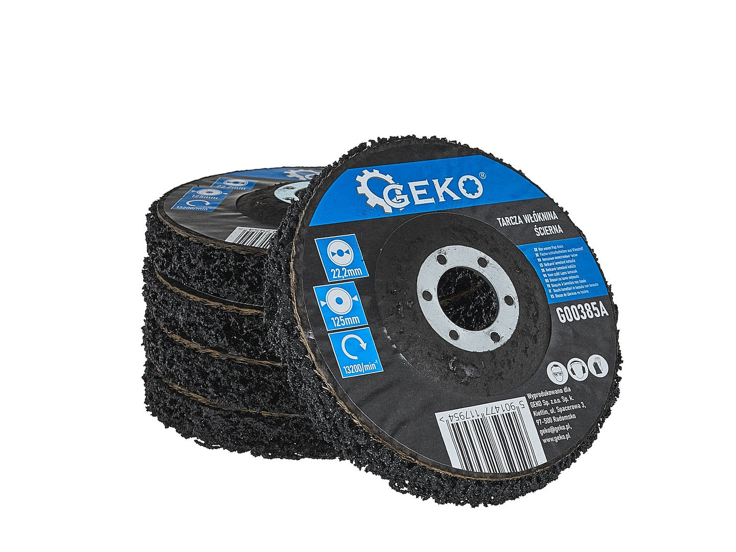 Disc abraziv 125 x 22.2 mm clean&strip pentru curatare metal, otel inoxidabil si plastic, GEKO