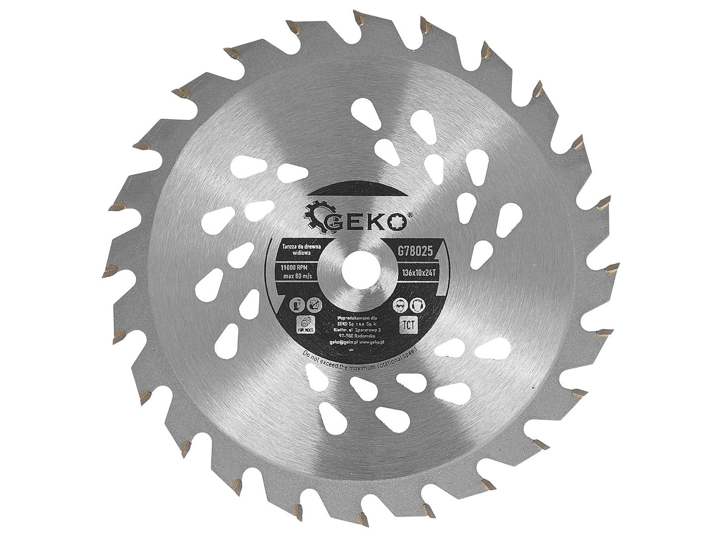 Disc cu vidia pentru fierastrau circular debitare taiere lemn 136mm x 10mm x 24T