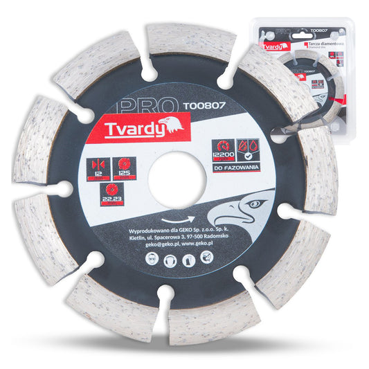 Disc diamantat segmentat 125x12x22.23mm TVARDY