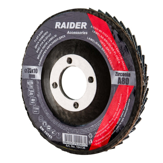 Disc lamelar abraziv cu zirconiu pentru polizor unghiular a-80 75x10mm