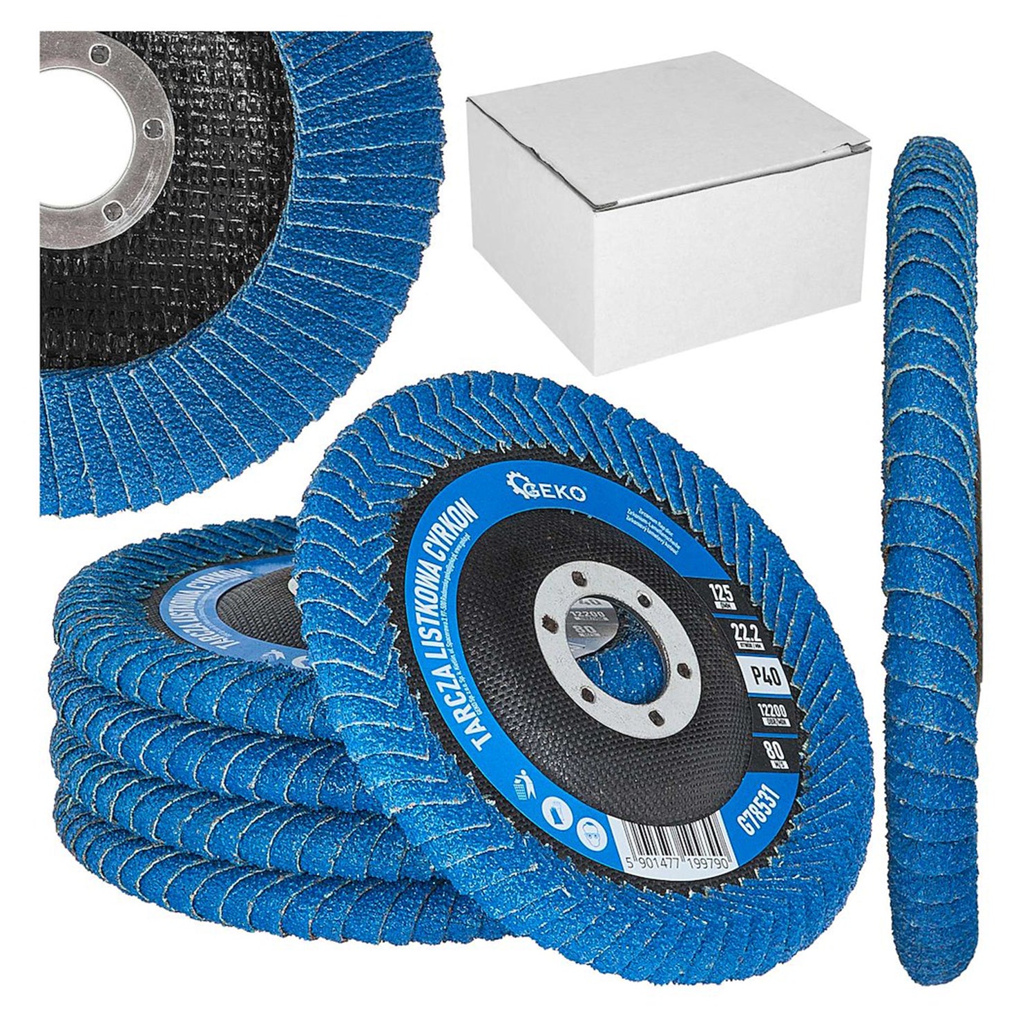 Disc lamelar din zirconiu pentru zone adanci de sudura 125mm P40