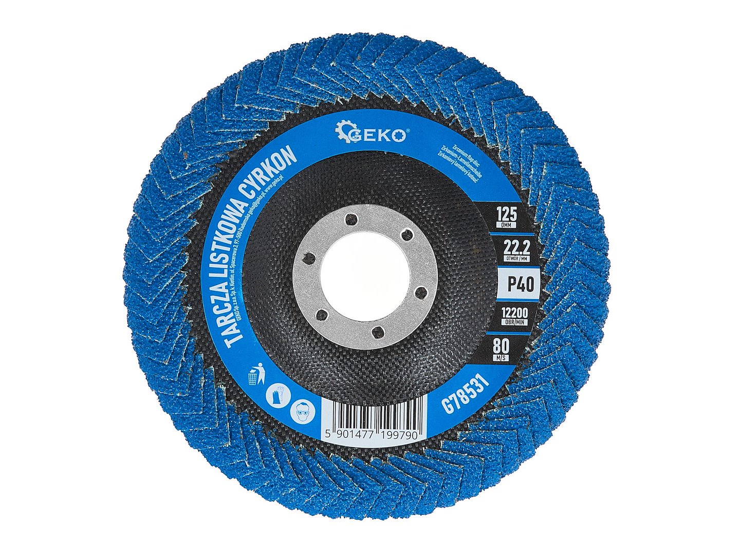 Disc lamelar din zirconiu pentru zone adanci de sudura 125mm P40