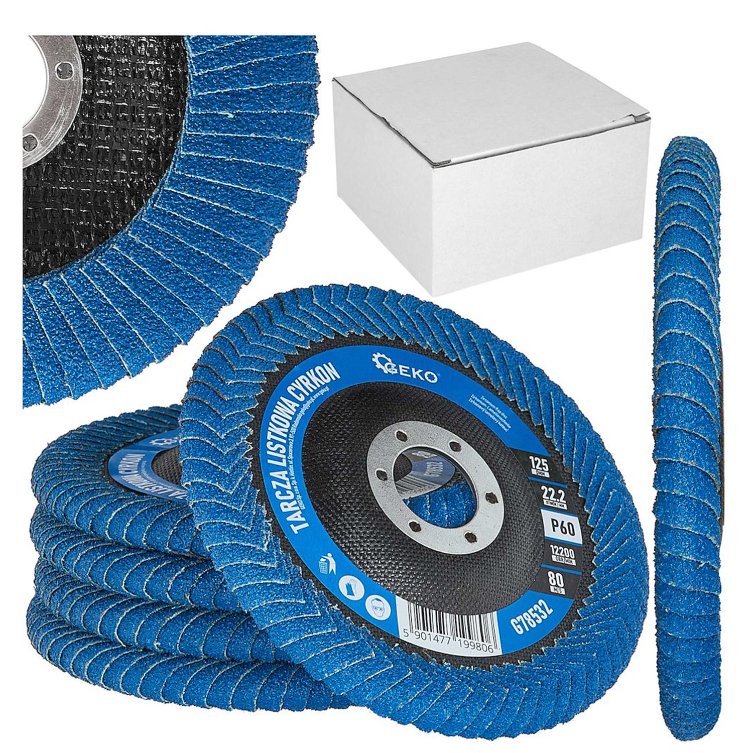 Disc lamelar din zirconiu pentru zone adanci de sudura 125mm p60