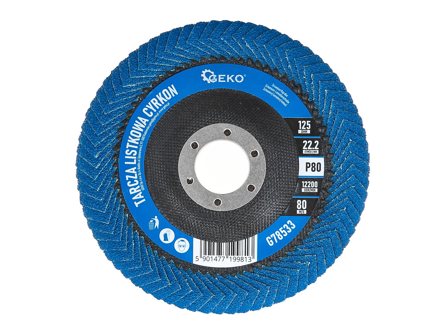 Disc lamelar din zirconiu pentru zone adanci de sudura 125mm p80