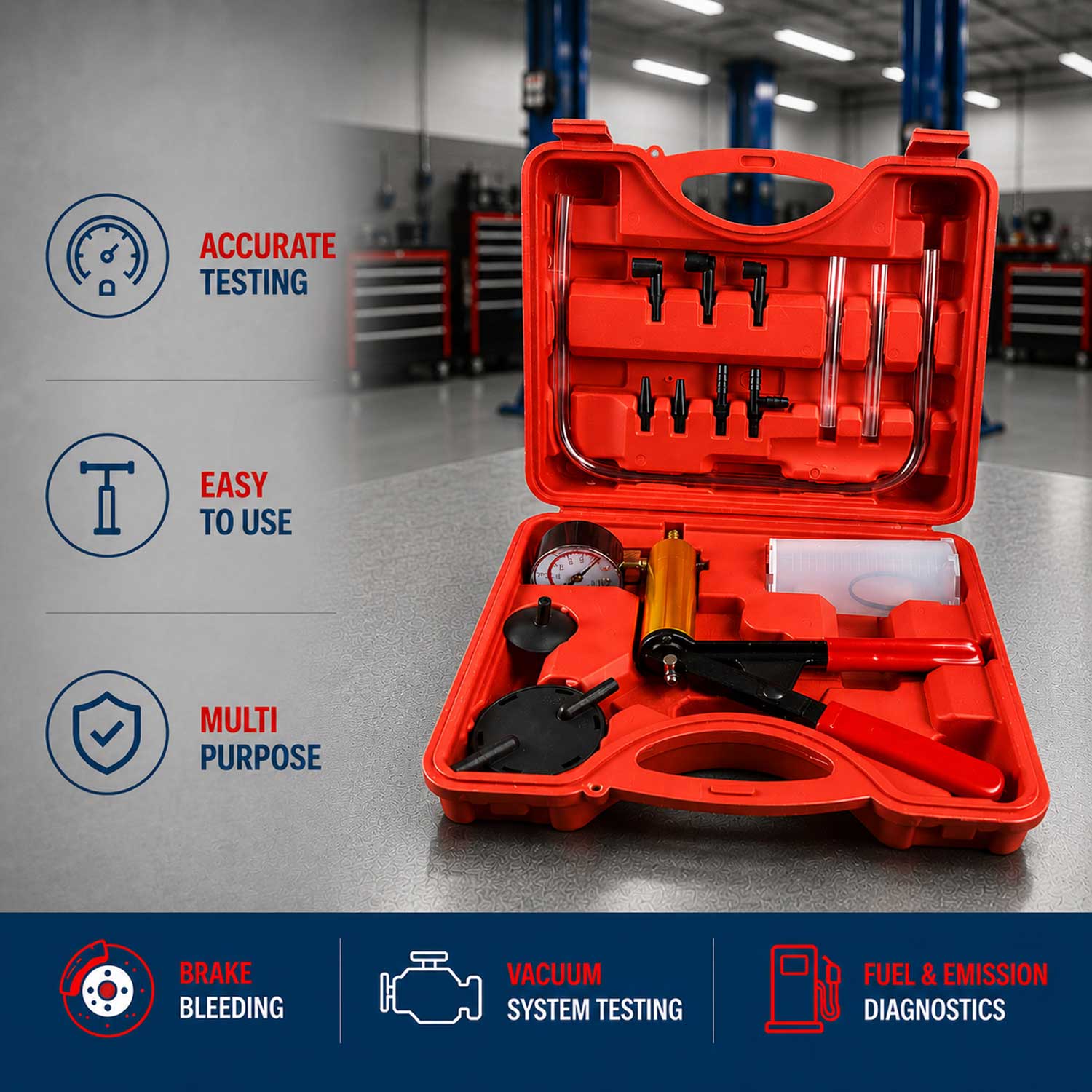Dispozitiv aerisit lichid de frana cu vacuum GEBO TOOLS