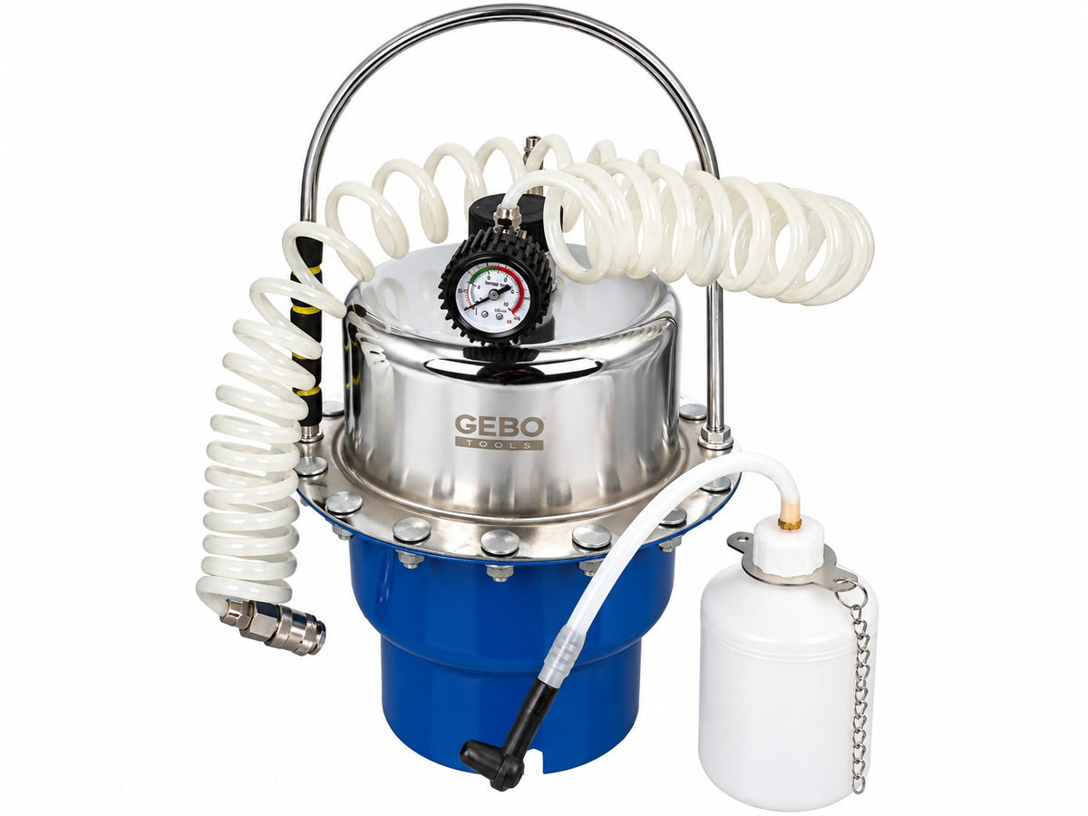 Dispozitiv de aerisit si schimbat lichid de frana universala cu adaptoare GEBO TOOLS