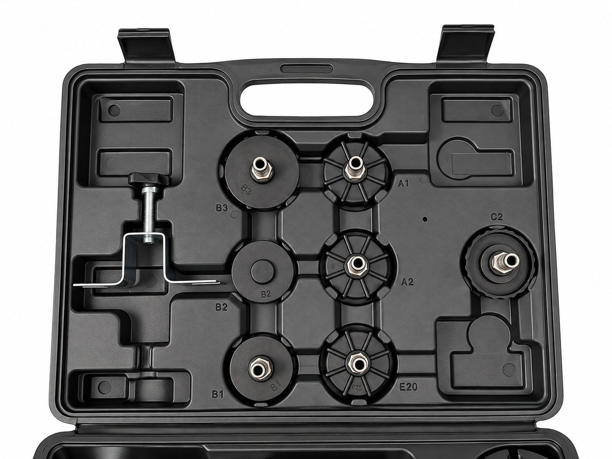 Dispozitiv de aerisit si schimbat lichid de frana universala cu adaptoare GEBO TOOLS