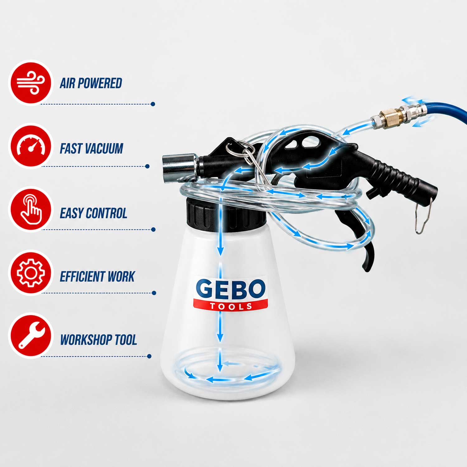 Dispozitiv pneumatic aerisit lichid de frana GEBO TOOLS