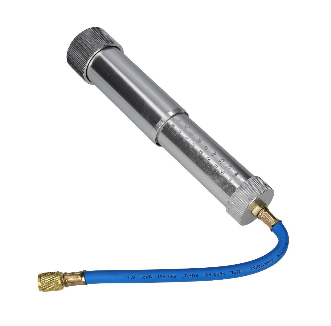 Dispozitiv, pompa de dozare ulei cu vopsea uv fluorescent si cuplaj rapid lp pentru detectarea scurgerilor de freon INVENTO