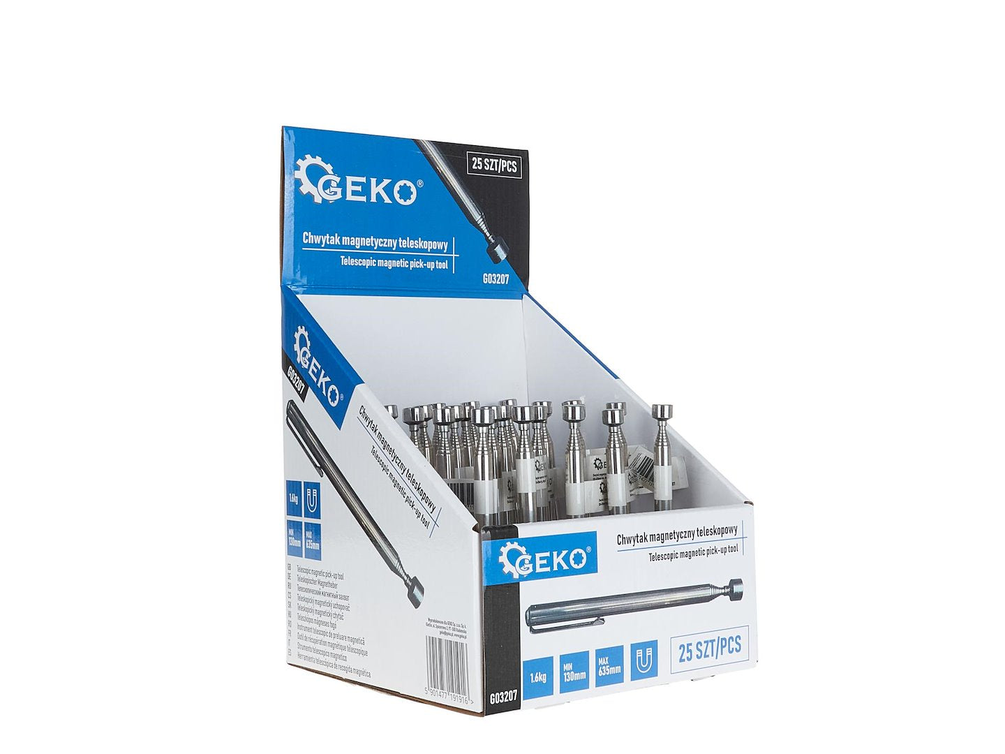 Dispozitiv telescopic magnetic pentru recuperarea pieselor 130-635mm - GEKO
