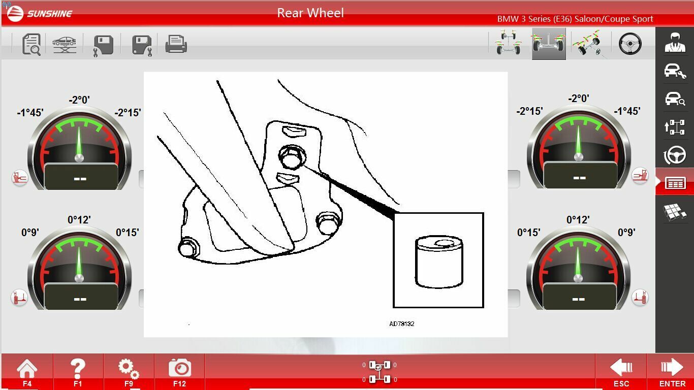 APARAT GEOMETRIE ROTI AUTO 3D