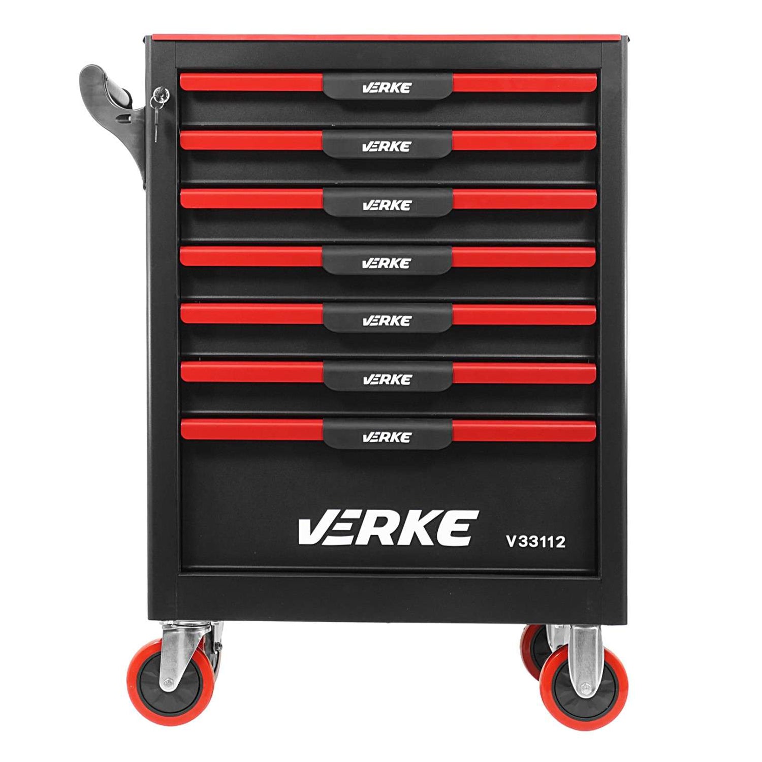 Dulap metalic neechipat pentru scule cu 7 sertare - VERKE