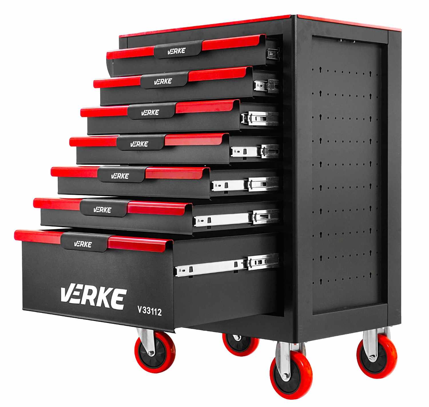 Dulap metalic neechipat pentru scule cu 7 sertare - VERKE