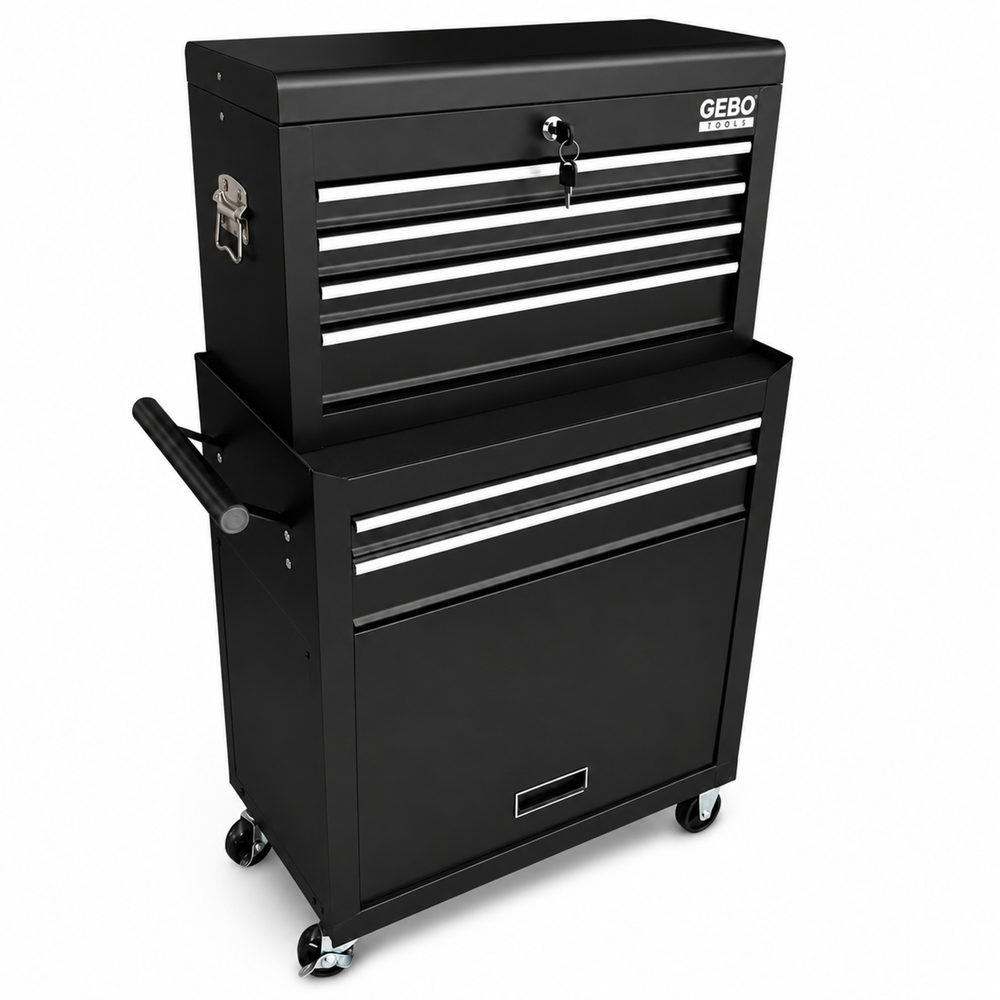 Dulap metalic pentru scule 2 piese 6 sertare GEBO TOOLS