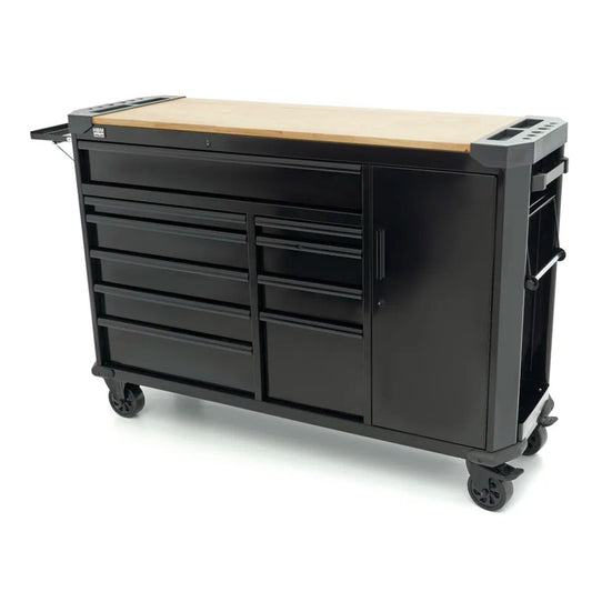 Dulap metalic profesional 10 sertare carucior mobil banc de lucru 147cm, blat lemn masiv HBM OLANDA
