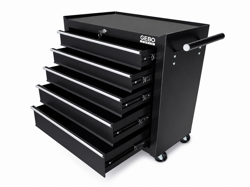 Dulap scule 5 sertare negru GEBO TOOLS
