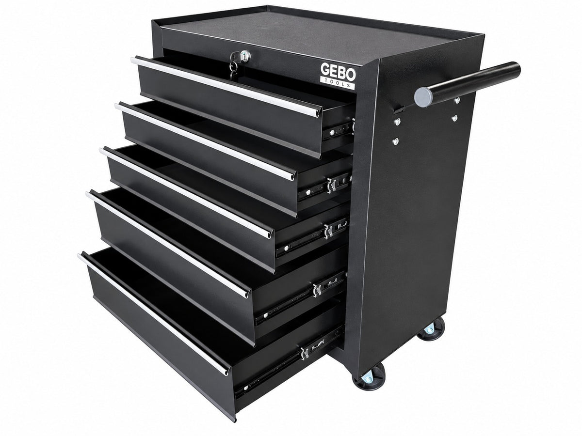 Dulap scule 5 sertare negru GEBO TOOLS