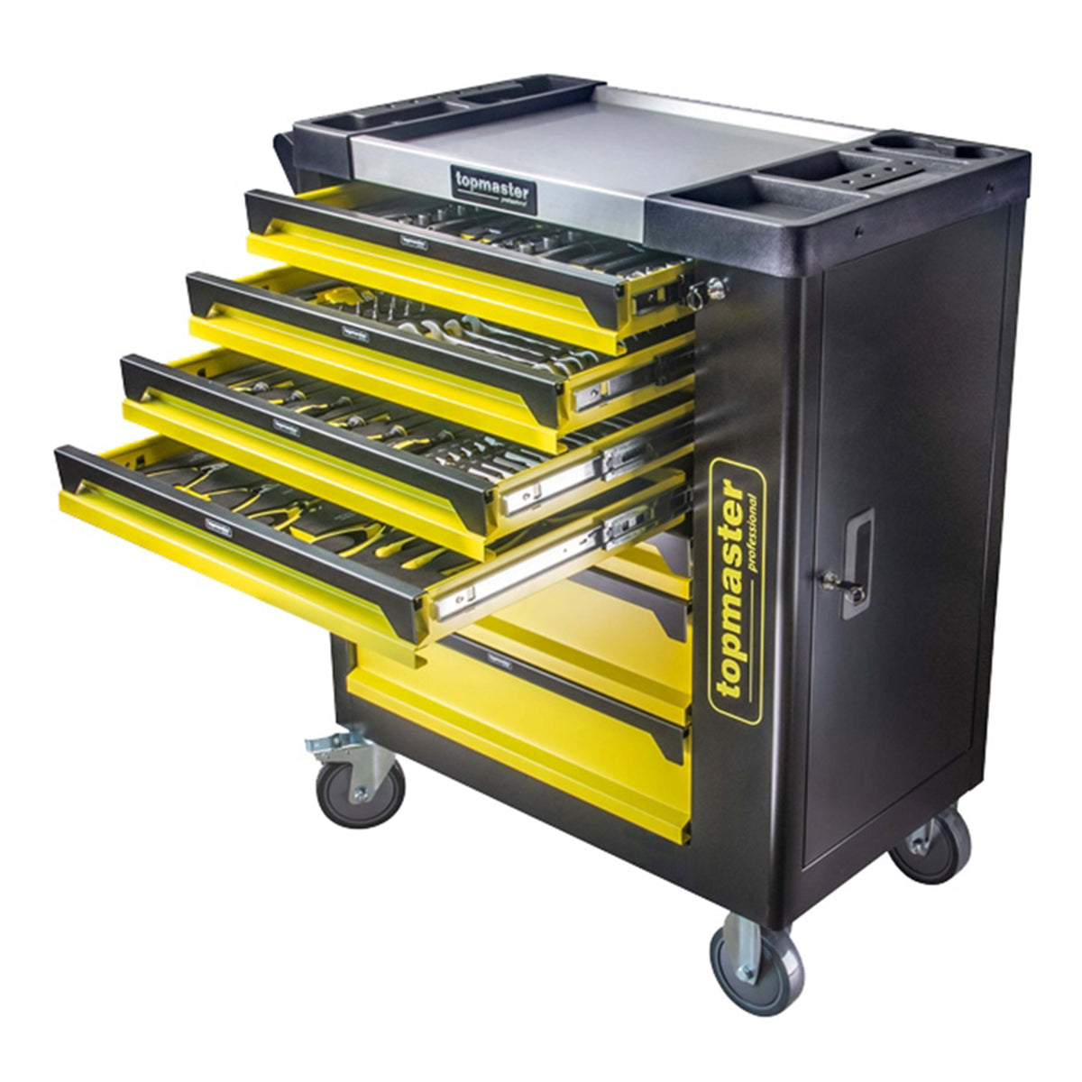 Dulap scule TOPMASTER cu 7 sertare, 182 piese, 4 module