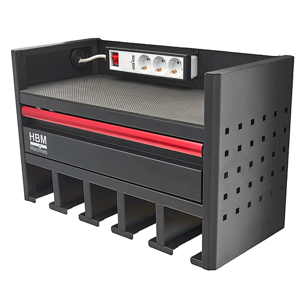 Dulap suspendat organizator de perete pentru scule electrice si pneumatice, 1 sertar, priza 220V