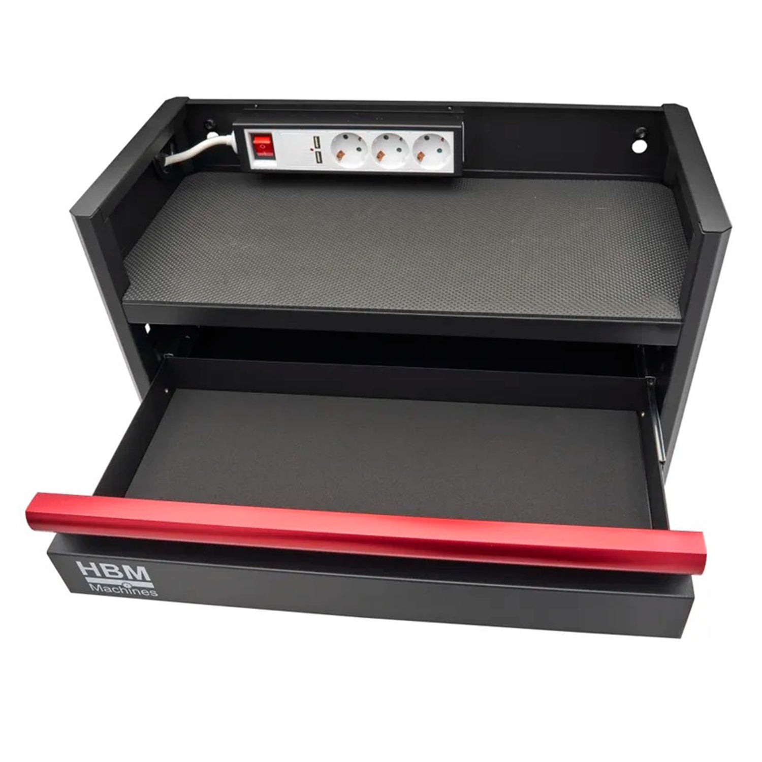 Dulap suspendat organizator de perete pentru scule electrice si pneumatice, 1 sertar, priza 220V