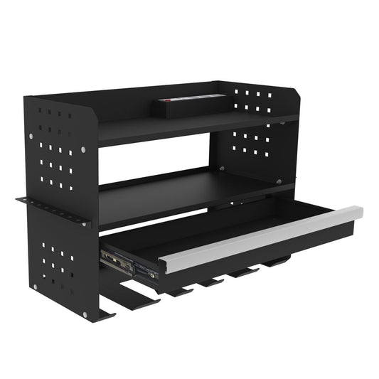 Dulap suspendat organizator de perete pentru scule electrice si pneumatice cu sertar HBM