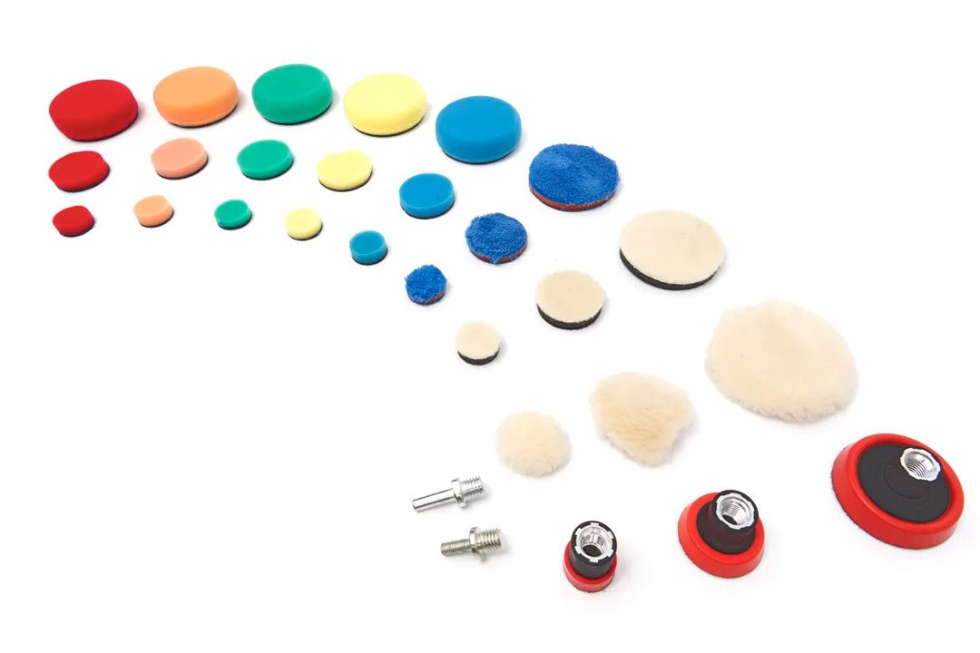 SET REZERVE BURETI PENTRU LUSTRUIT SI POLISH AUTO  M14X6MM  29 PIESE HBM OLANDA