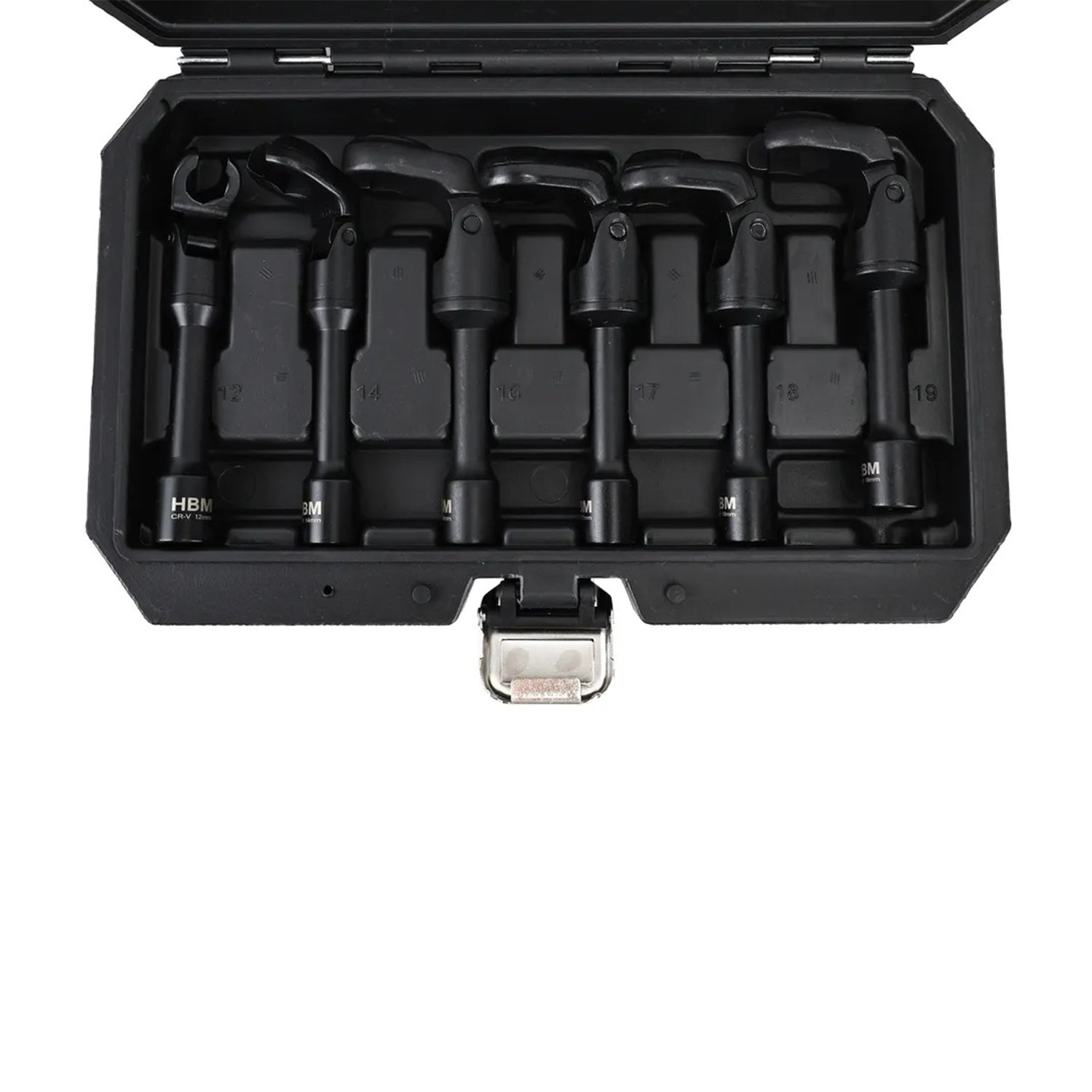 SET DE 6 CHEI TUBULARE 3/8 CU ARTICULATIE PENTRU CONDUCTE 12-19MM HBM