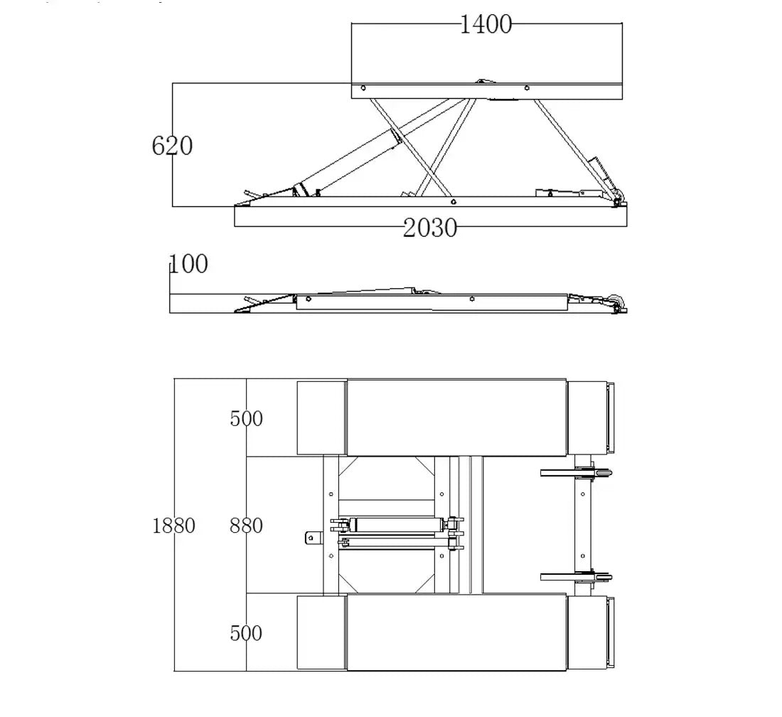 Elevator  mobil pentru vulcanizare 3 tone 220V REDATS