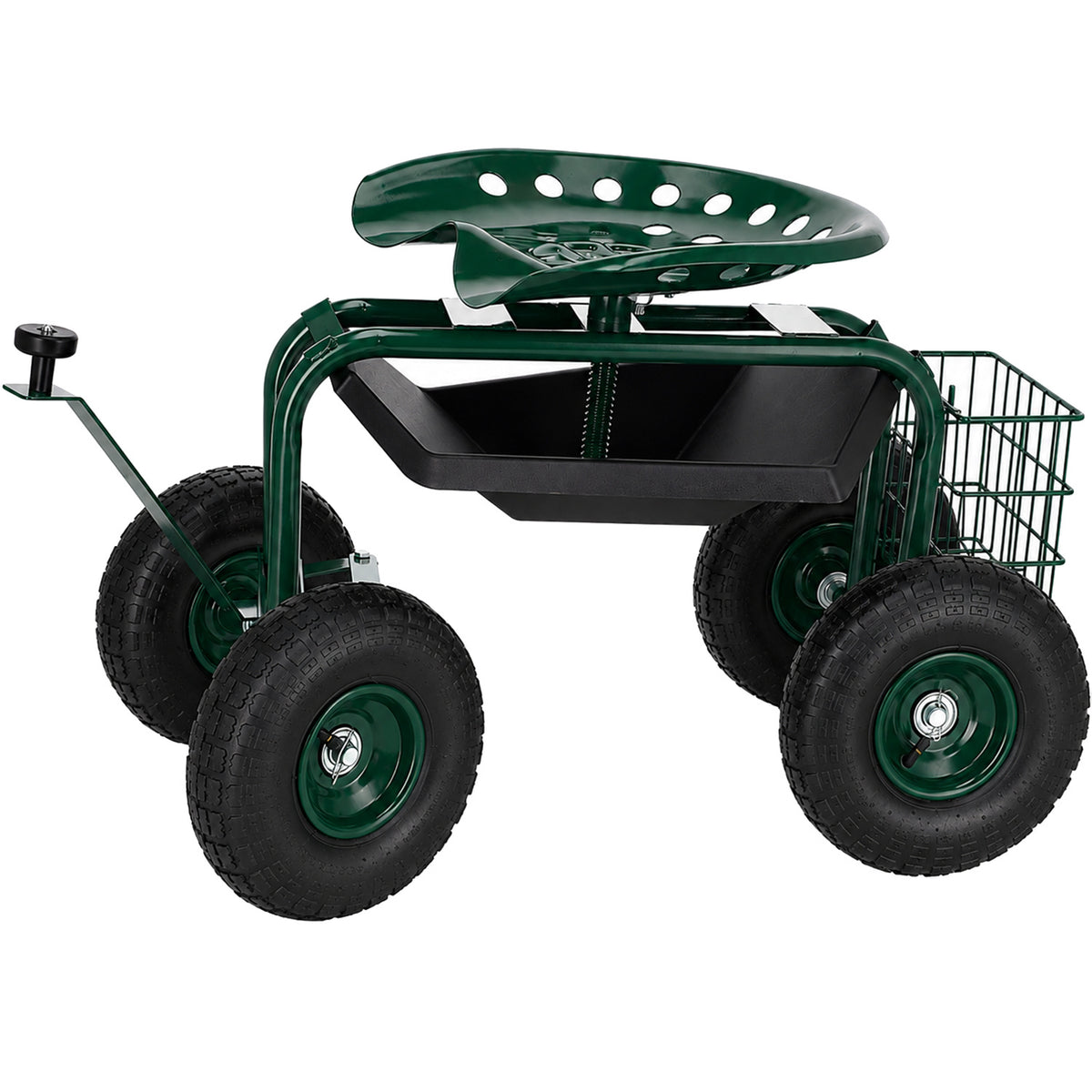 Carucior de gradina cu scaun rotativ 360°