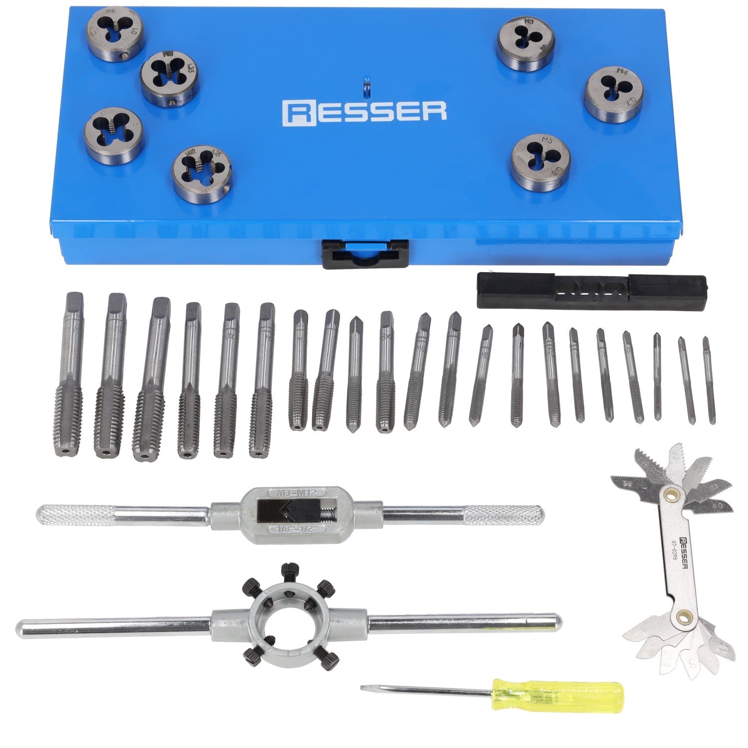 TRUSA FILIERE SI TAROZI M3-M12 32 PIESE RESSER