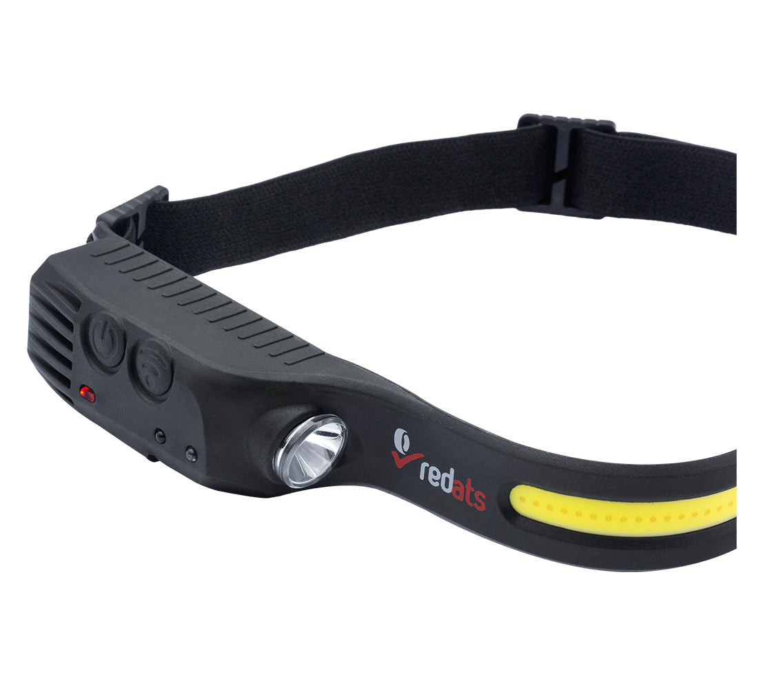 LANTERNA LED FRONTALA DE CAP CU SENZOR FH-200 CU LED, ACUMULATOR REINCARCABIL 1200mAh