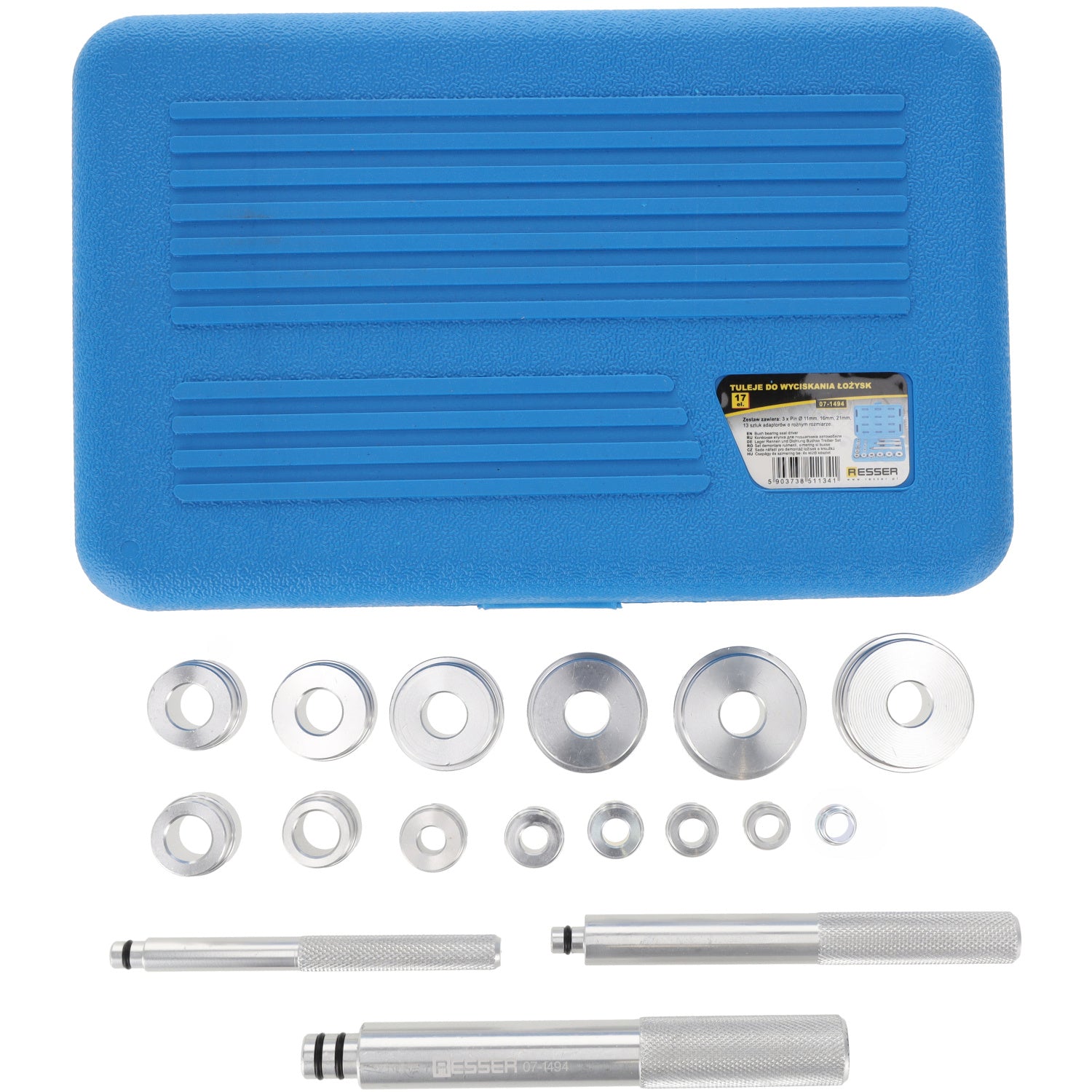 SET ADAPTOARE PENTRU MONTARE RULMENTI SI SIMERINGURI 17 PIESE RESSER